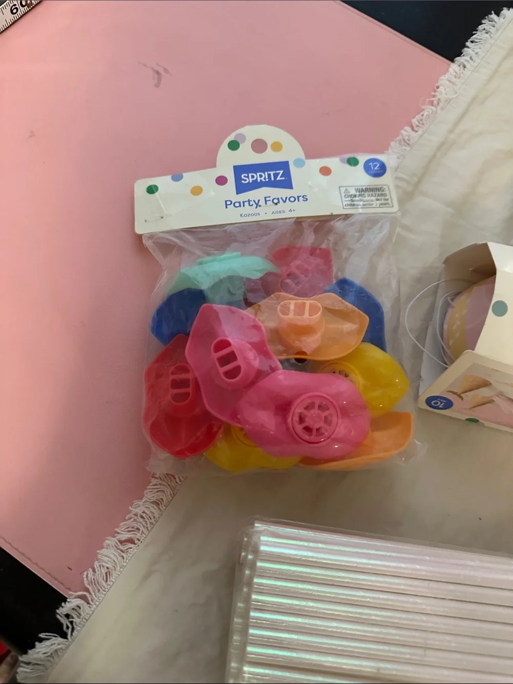 Spritz Pink & Multicolor Pastel Party Supplies Set NWT